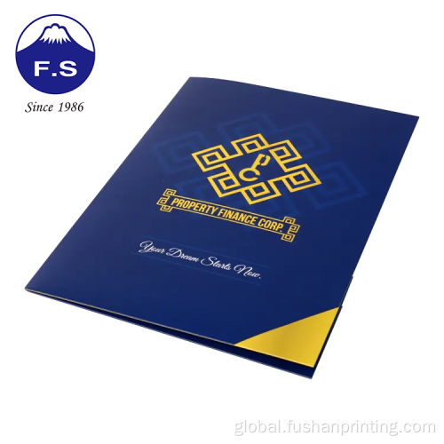 Pu Leather Notepad Printing Logo Gold Foil Paper Presentation Folder Supplier